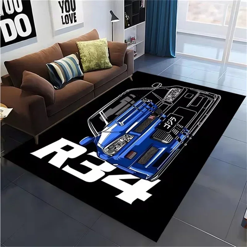 Lighting Mcqueen Bedroom Decor - Классический гоночный автомобиль с принтом Ковер