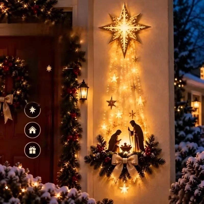 Lighting Decoration Ideas - Рождественская звезда веры Вифлеема с подсветкой