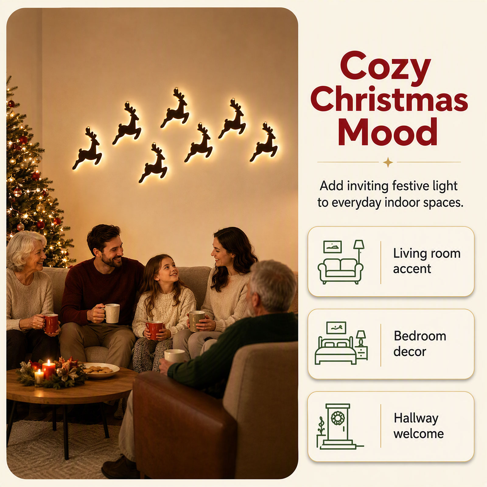 7 шт. Светодиодные светящиеся  – обзор и цена Lighting Christmas Decor