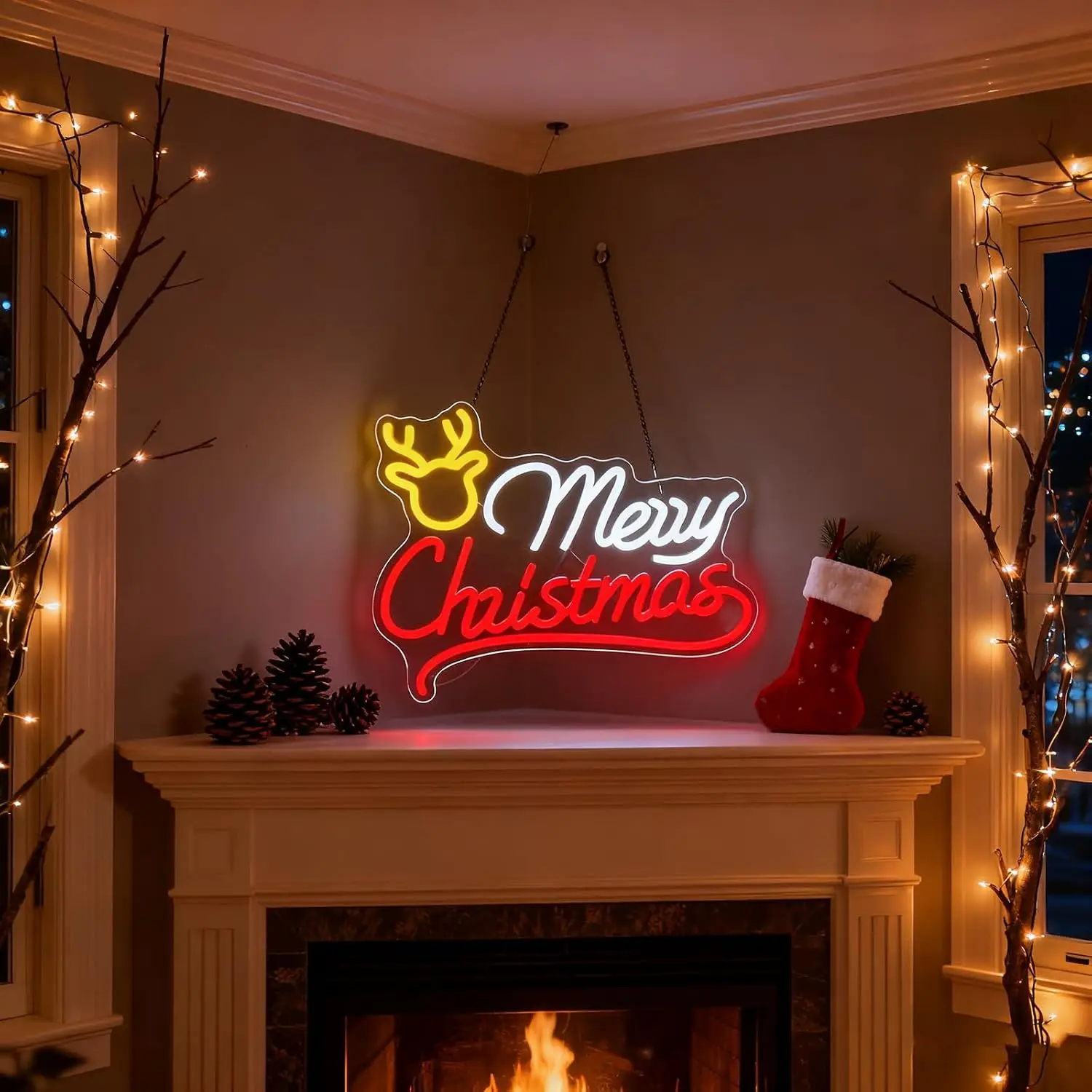 Неоновая вывеска «С Рождеством – обзор и цена Lighting Christmas Decor
